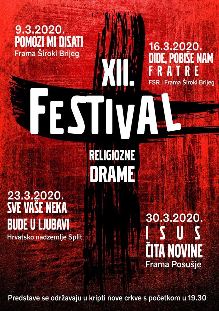 XII. Festival religiozne drame – Posušje 2020.