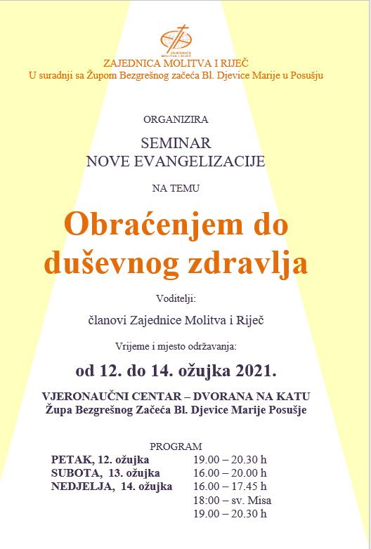 Duhovna obnova „Obraćenjem do duševnog zdravlja“